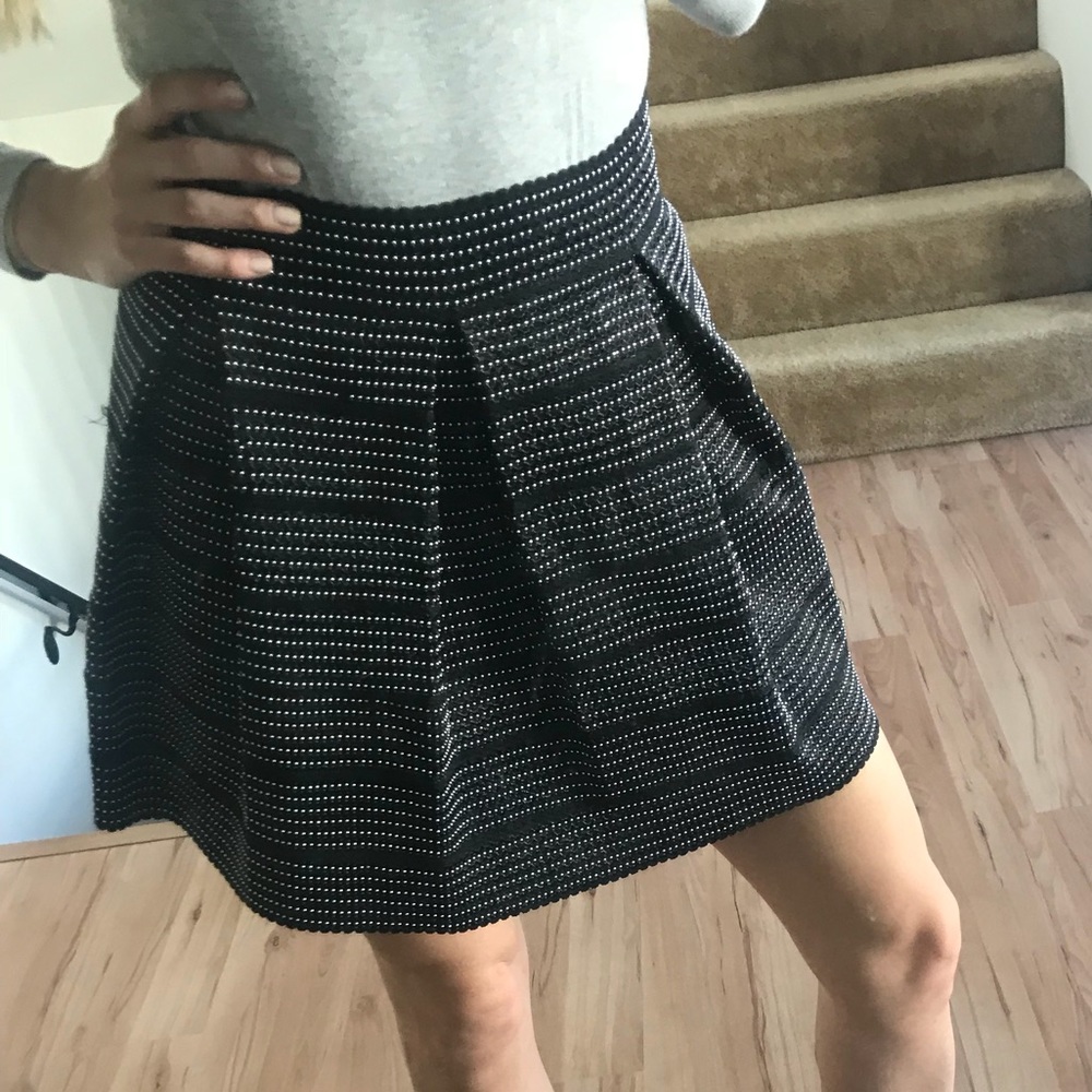 Black fancy studded skirt